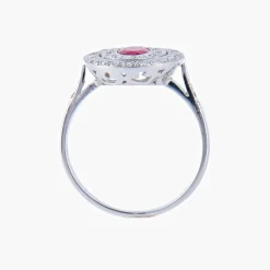 Bague Rubis Diamants