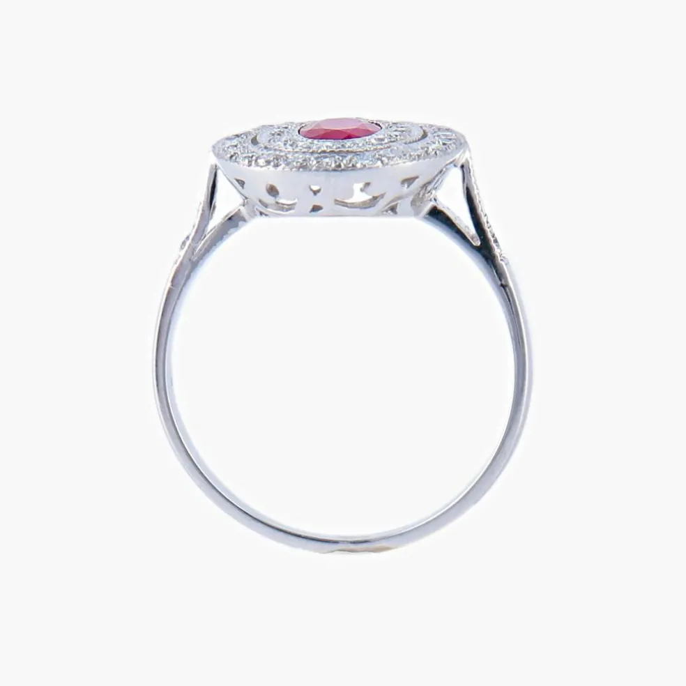 Bague Rubis Diamants