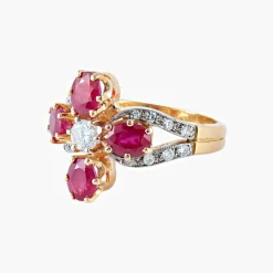 Bague Rubis Diamants