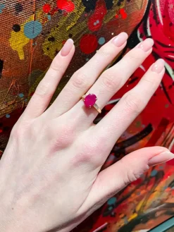 Bague Rubis Diamants baguette