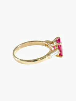 Bague Rubis Diamants baguette