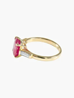 Bague Rubis Diamants baguette