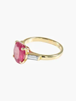 Bague Rubis Diamants baguette