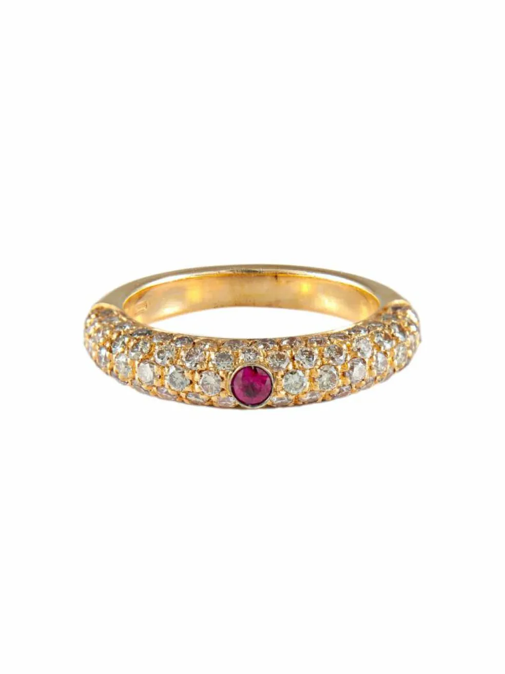 Bague Rubis Diamants champagne