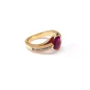 Bague rubis diamants or jaune
