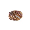 Bague rubis diamants or jaune