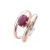 Bague Rubis en solitaire Or Jaune