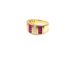 Bague rubis et diamant