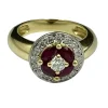 Bague rubis et diamant