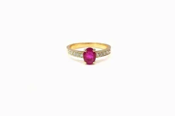 Bague rubis et diamant