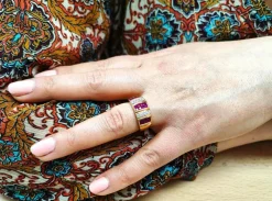 Bague rubis et diamant