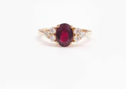Bague rubis et diamant