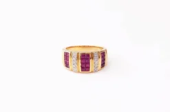 Bague rubis et diamant