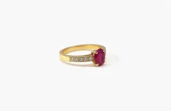 Bague rubis et diamant
