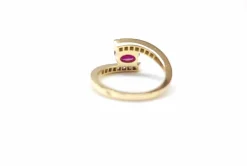 Bague rubis et diamant