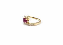 Bague rubis et diamant