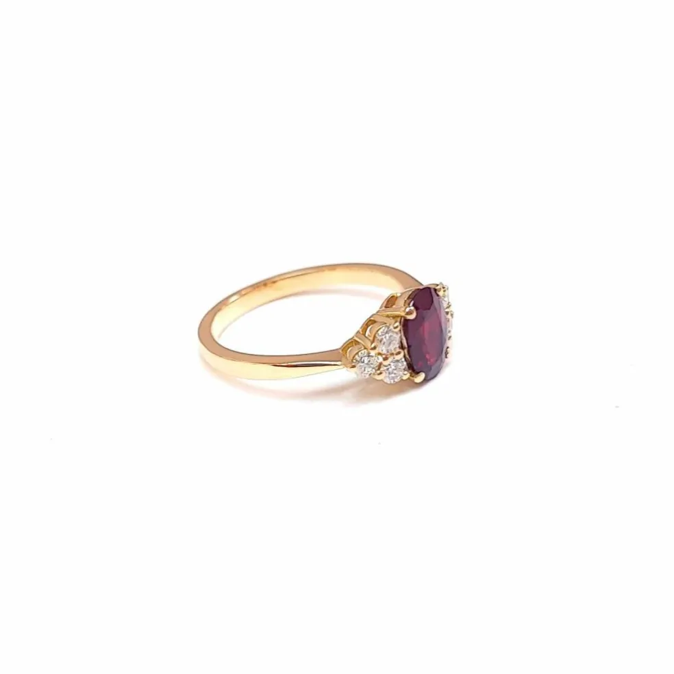 Bague rubis et diamant