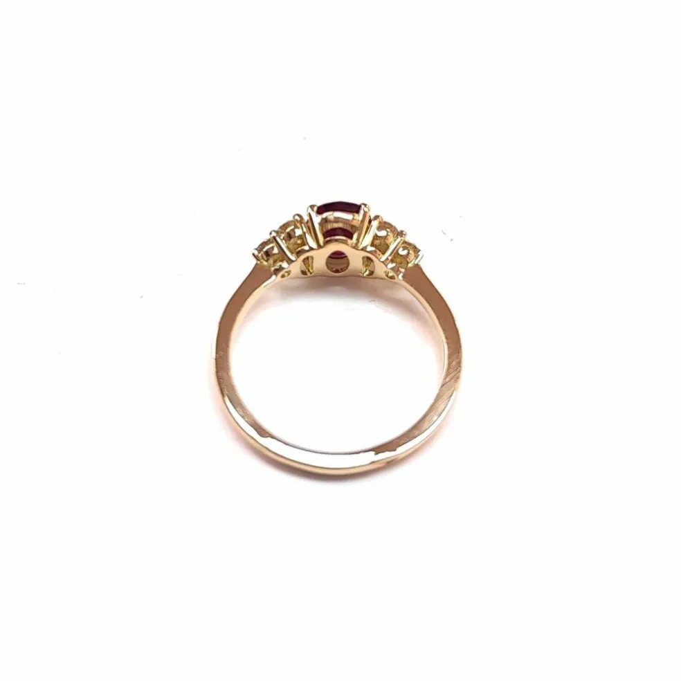 Bague rubis et diamant