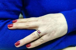 Bague rubis et diamant