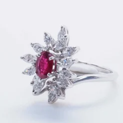 Bague rubis et diamants