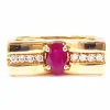 Bague rubis et diamants