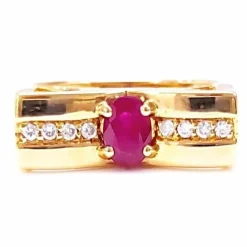 Bague rubis et diamants