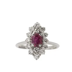 Bague rubis et diamants