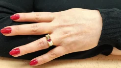 Bague rubis et diamants