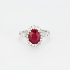 Bague rubis et diamants