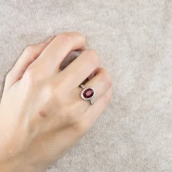 Bague rubis et diamants