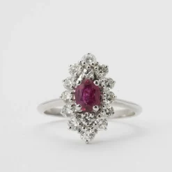 Bague rubis et diamants