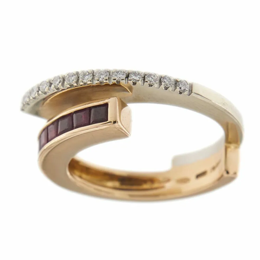 Bague rubis et diamants