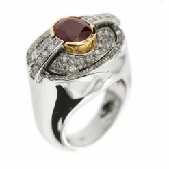 Bague rubis et diamants