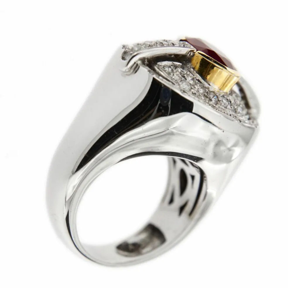 Bague rubis et diamants
