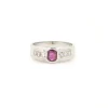 Bague rubis et diamants en or blanc