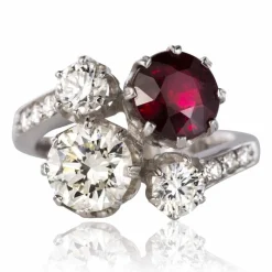 Bague Rubis et Diamants Toi et Moi