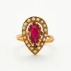 Bague Rubis et Perles