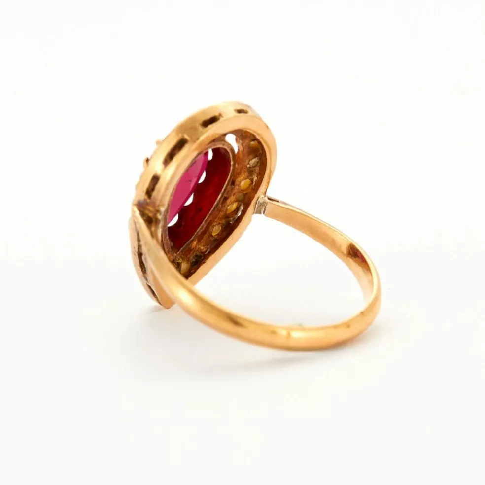 Bague Rubis et Perles