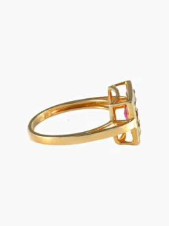 Bague Rubis et six Diamants