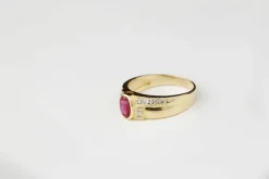Bague Rubis ovale Diamants