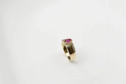 Bague Rubis ovale Diamants