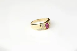 Bague Rubis ovale Diamants