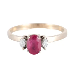 Bague Rubis épaulé