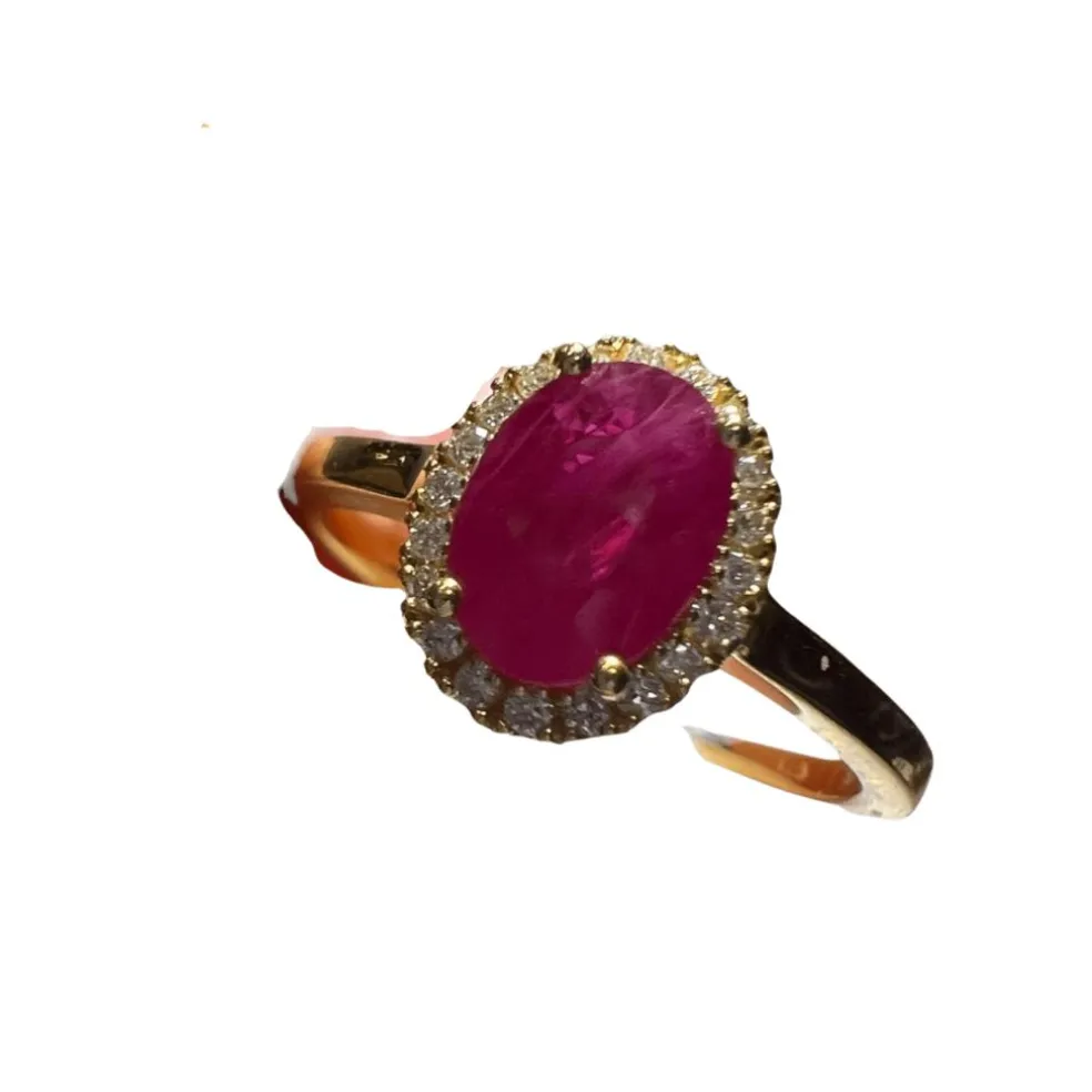 Bague rubis pavage Diamants