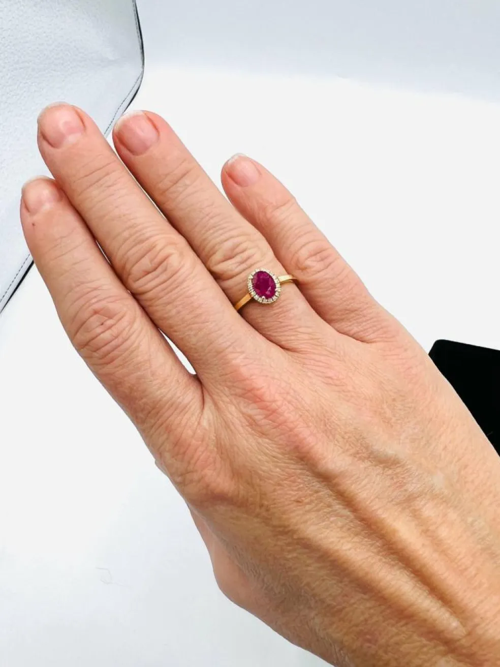 Bague rubis pavage Diamants
