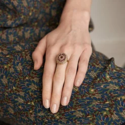 Bague Rubis Roses de Diamant, XIXe siècle