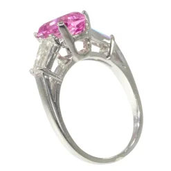 Bague rubélite et diamant