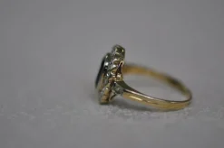Bague saphir bleu époque victorienne