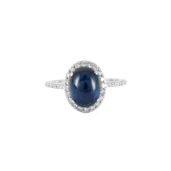 Bague Saphir cabochon Diamants