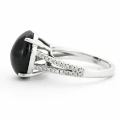 Bague Saphir Cabochon Diamants